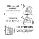 Deltas cozy christmas cute comfy kleurboek coco wyo
