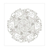 Deltas kawaii mandala kleurpret