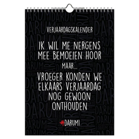 Comello verjaardagskalender darum a4 formaat