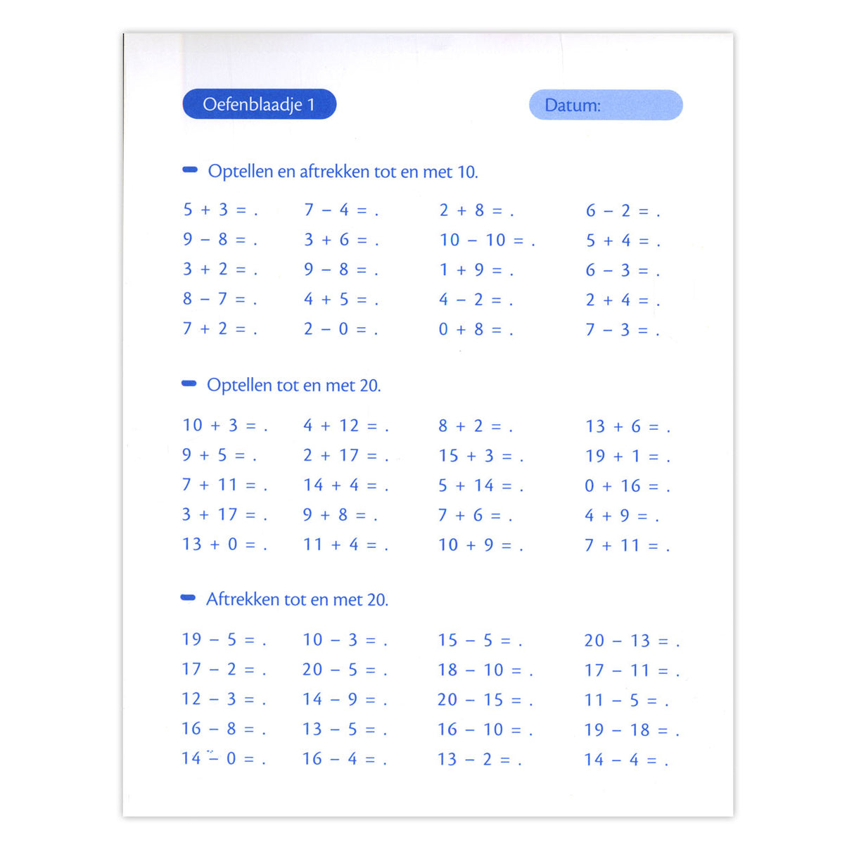 Oefenblaadjes Rekenen (7-8 J.)