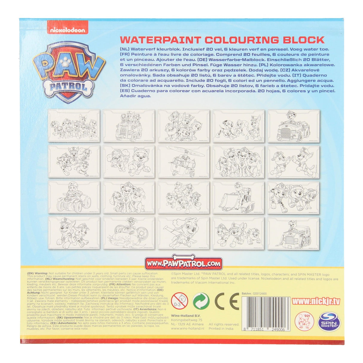 Paw Patrol Waterverf Kleurboek PAW Patrol