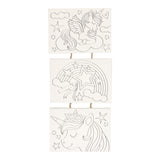 Wins holland canvas schilderset eenhoorn, set van 3 stuks.
