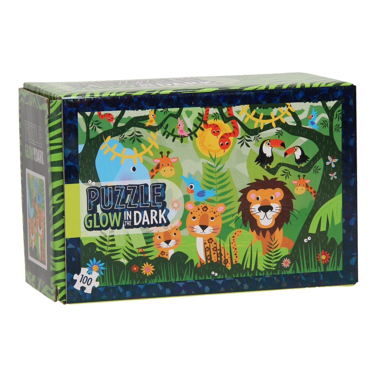 Legpuzzel Glow in the Dark - Jungle, 100st.