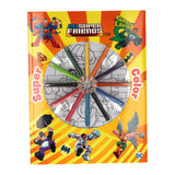 Boek specials nederland bv super color kleurboek dc super friends met potloden