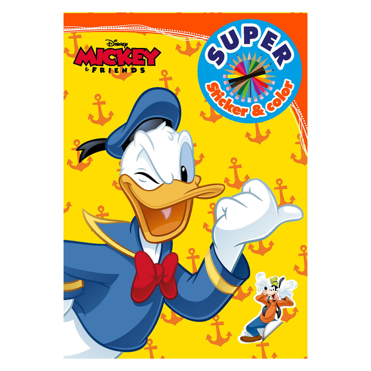 Boek Specials Nederland BV Mickey Friends Super Sticker Color Kleurboek