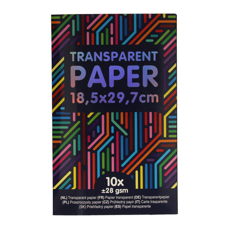 Wins holland transparant papier gekleurd, 10st.