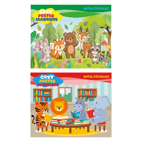 Boek specials nederland bv cozy kleur- en stickerboek - 48pag.