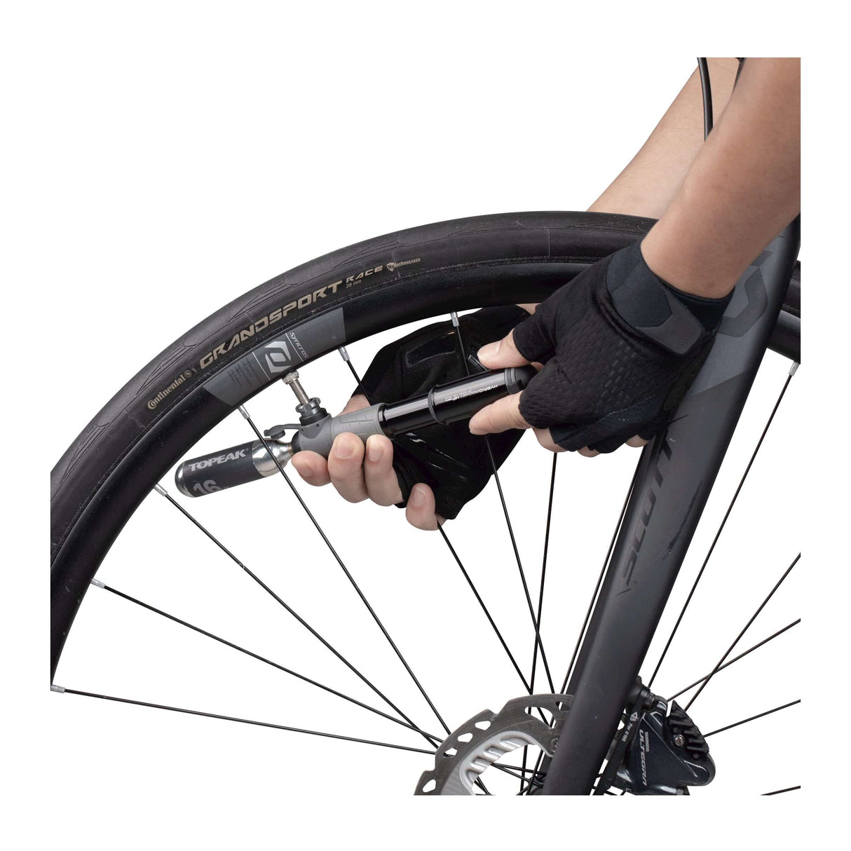 Topeak minipomp Hybrid Rocket HP Mini zwart