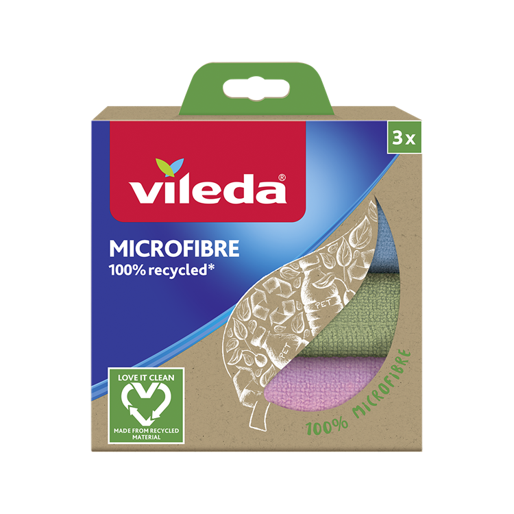 Vileda microfibre gerecycleerde microvezeldoek