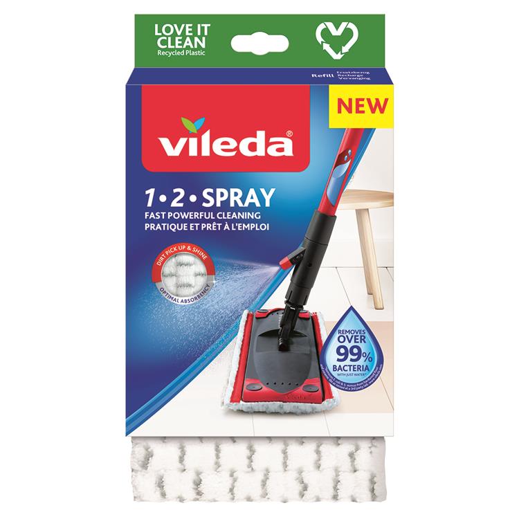 Vileda 1.2.spray vervanging - microvezelpad voor 12 spray systeem - 1 stuk