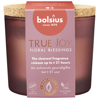 Bolsius geurglas met kurk 66 83 true joy floral blessings | 2 stuks