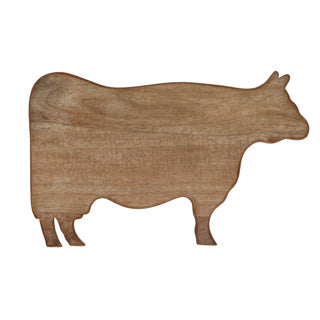 No brand borrelplank koe naturel mango 41x26x1,6 cm | 2 stuks