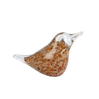 No brand sculptuur vogel glas 15x6x9,5 cm | 2 stuks