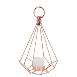 Lantaarn edge met led kaars 23,5 cm | 2 stuks