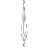 No brand in the mood collection bloempothouder donkergroen wit macrame 110 cm | 6 stuks