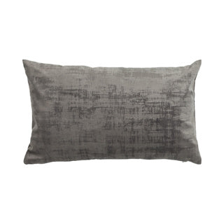 No brand vintage velvet kussen grijs 30x50 cm | 3 stuks