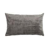 No brand vintage velvet kussen grijs 30x50 cm | 3 stuks