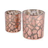 No brand ptmd windlicht desiree giraffeprint roze 10 cm | 6 stuks