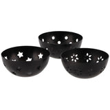 Theelicht geurblokjeshouder amber metaal 7,5 cm | 6 stuks