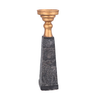 No brand ptmd kandelaar laya goud-zwart 45 cm | 2 stuks