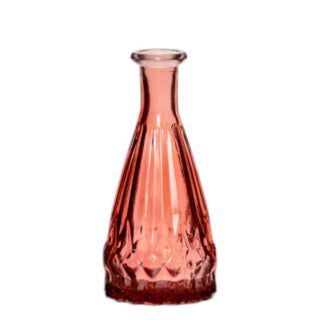 Vaas nelly fles mini rood h14,5 d7 cm | 24 stuks