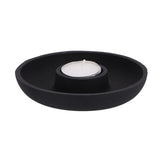 No brand kaarsenhouder aluminium black 13.5x13.5x2.5cm | 2 stuks