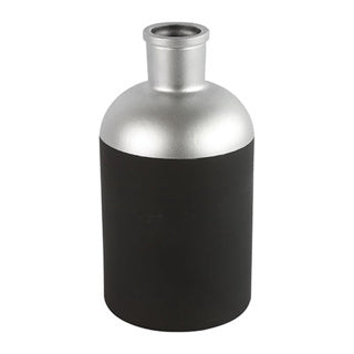 Countryfield fles vaas madelon s zwart zilver 26cm | 6 stuks