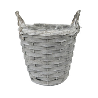 No brand bloempot mand kiwi licht grijs 20 cm | 6 stuks