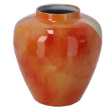 No brand vaas tulp oranje metaal 20x20x22cm