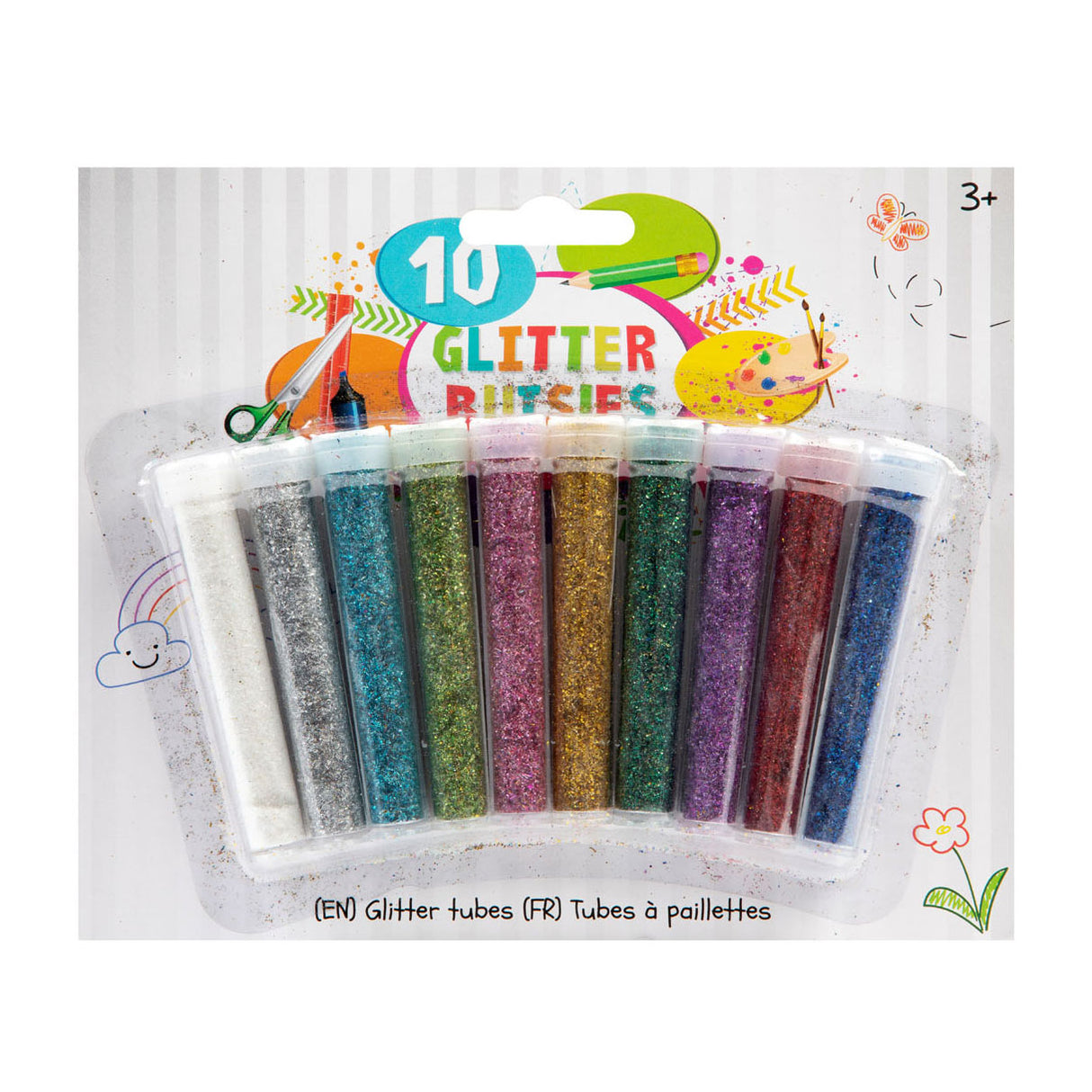 Creative Craft Group Glitters in Tube, 10st.