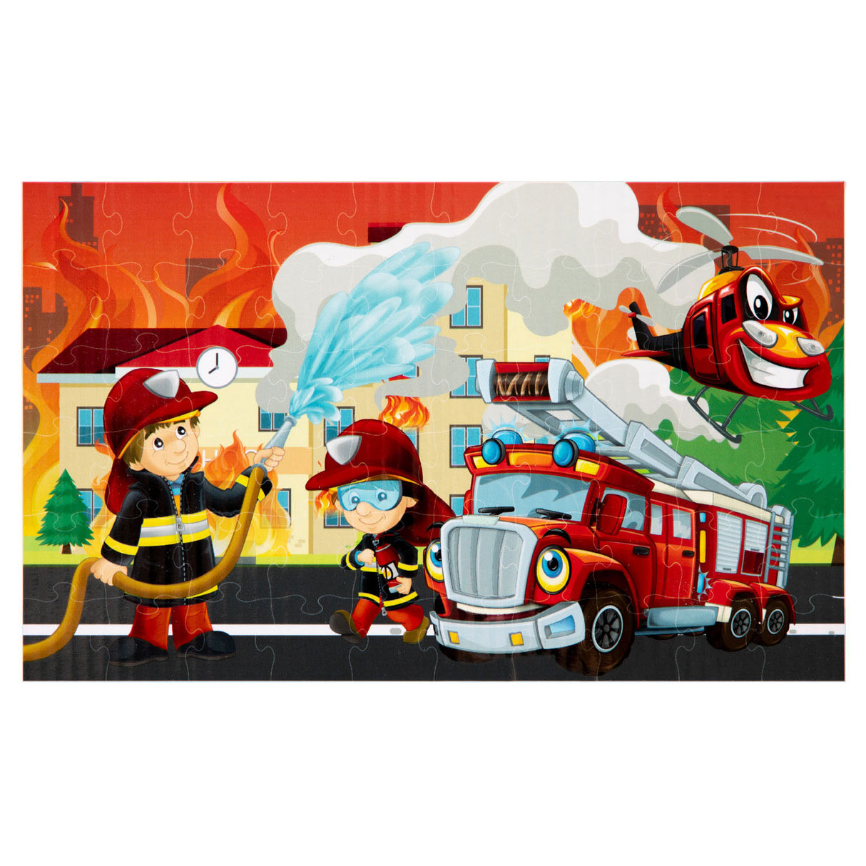 Creative craft group vloerpuzzel brandweer, 60st.