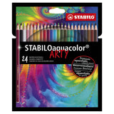 Stabilo aquacolor - premium aquarel kleurpotloden - arty - etui met 24 kleuren