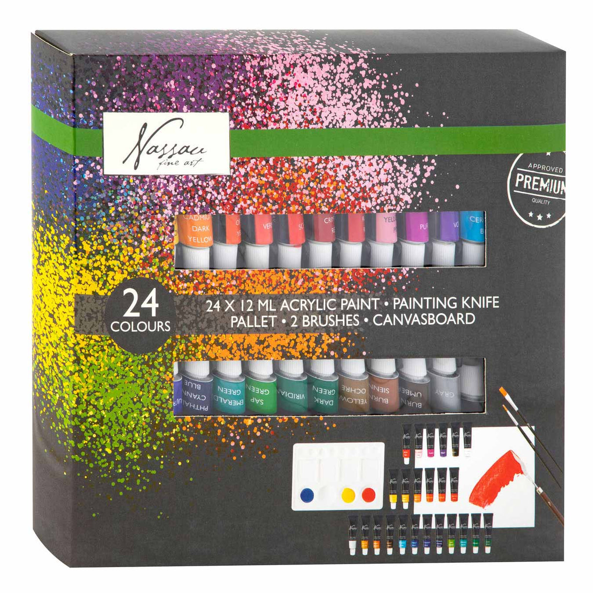 Creative Craft Group Nassau Acrylverf Set, 24x12ml