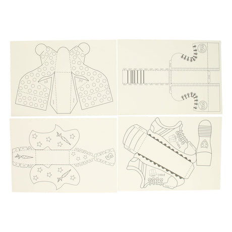 Grafix sinterklaas knutselset - maak je eigen schoen 4 designs + 4 potloden
