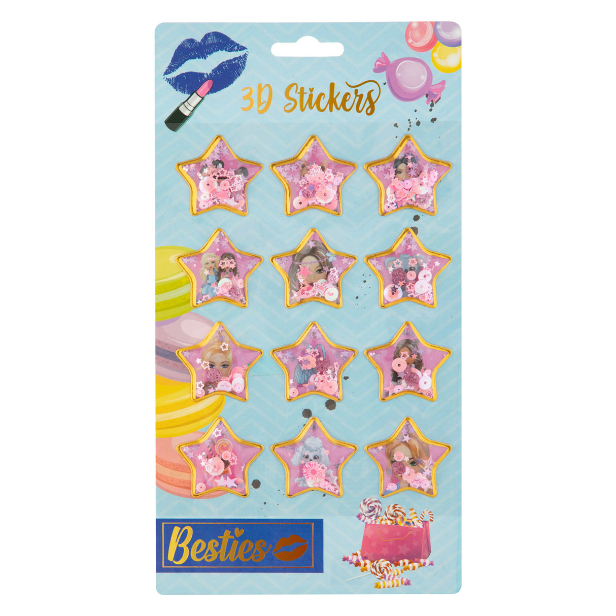 Besties 3d stickervel