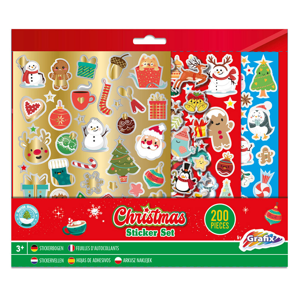 Grafix stickerset kerst