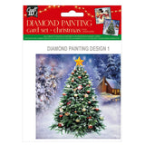 Grafix Maak je eigen Kerst Kaarten Diamond Painting, 2st.