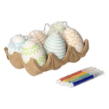 Grafix paaseieren kleuren met stiften, 6st.
