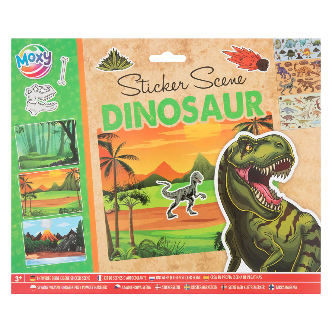 Creative craft group ontwerp je eigen sticker scene - dinosaurus