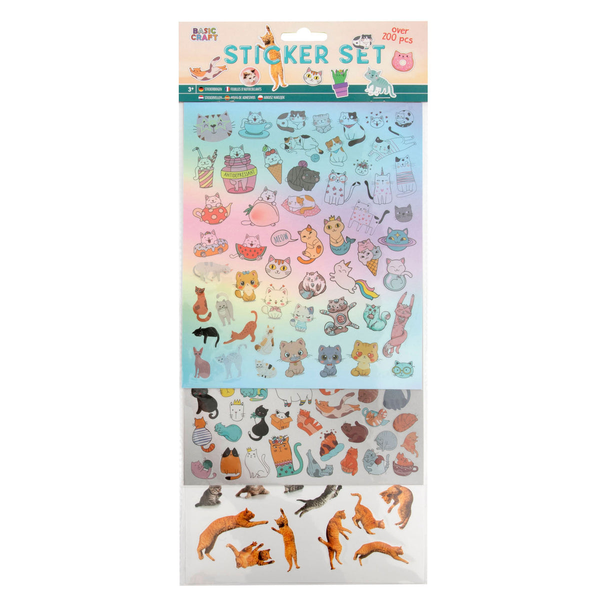 Creative Craft Group Stickerset Katten, 100st.