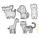 Creative Craft Group Kraskunst Stickers Dieren, 6dlg.