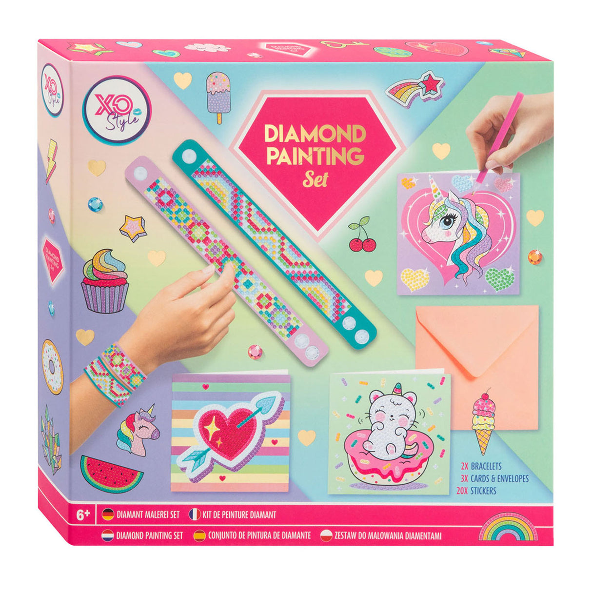 Creative craft group diamond painting set, 28dlg.