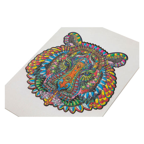Merkloos sans marque puzzel hout figuur tijger 130 stukjes | 2 stuks