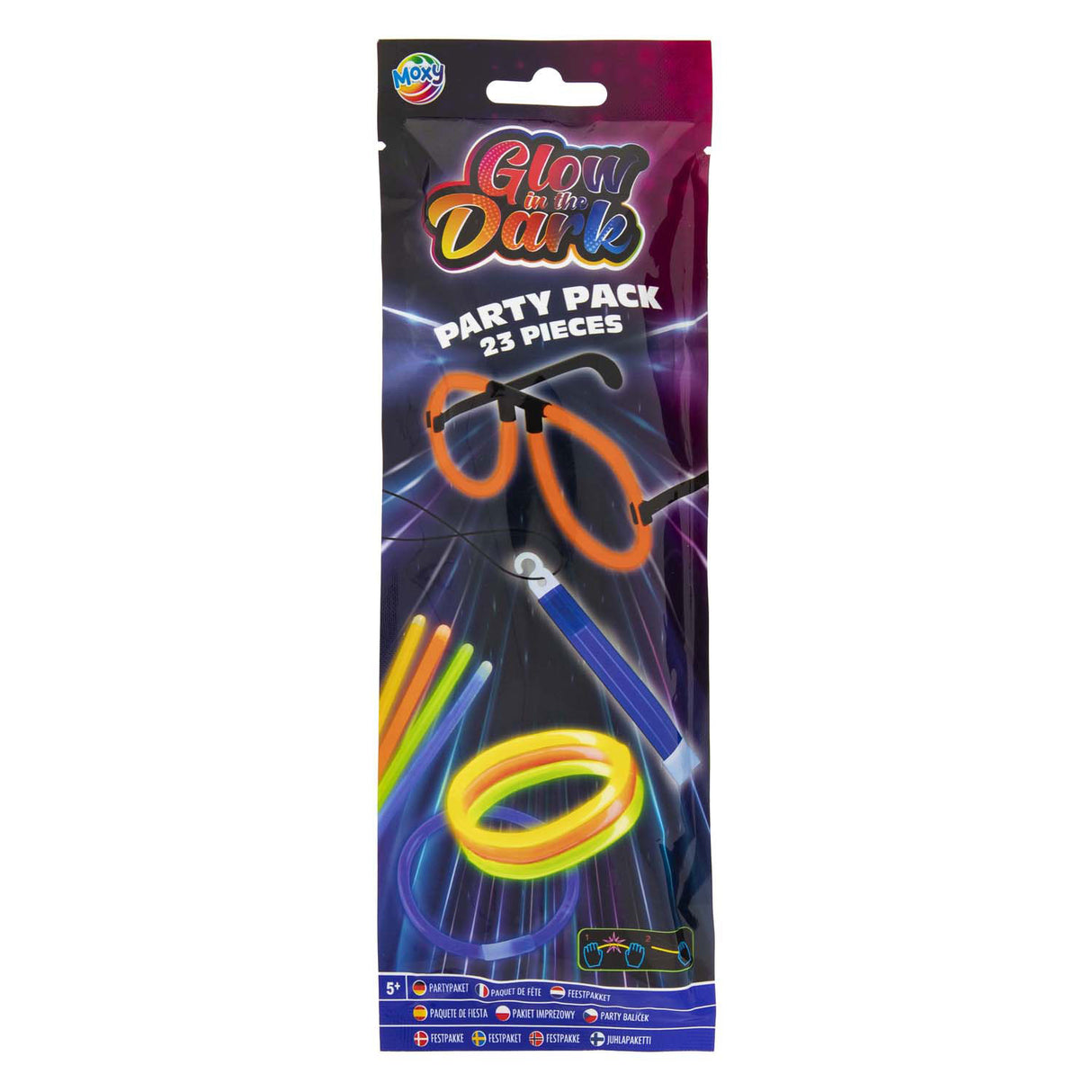 Creative craft group glow in the dark sticks party pack, 30dlg.