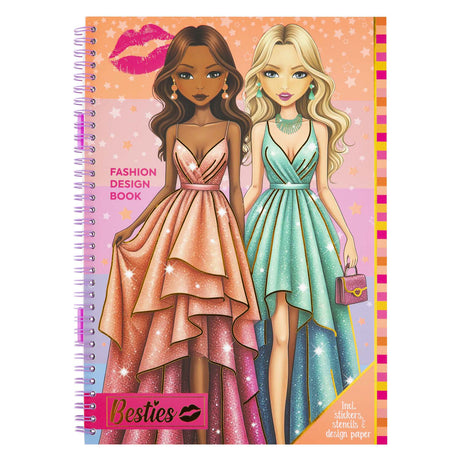 Besties fashion ontwerpboek a4 met accessoires