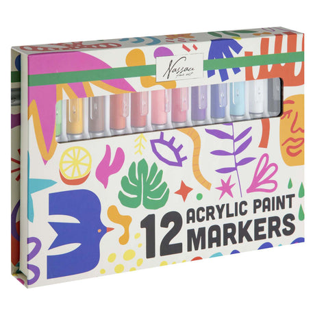 Creative craft group nassau grote acryl verfmarkers - 12st.