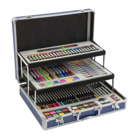 Creative craft group nassau tekenkoffer met 3 verdiepingen - 140dlg.