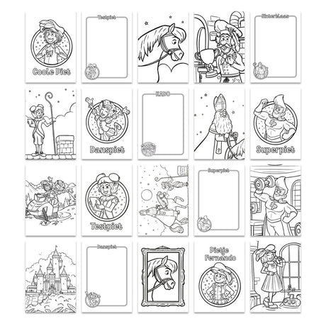 Creative craft group club van sinterklaas kleurboek a4 - 32 kleurplaten