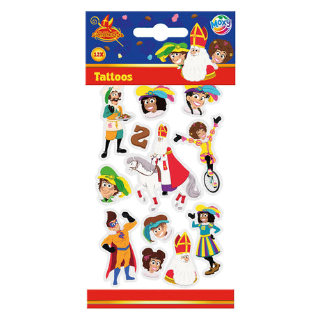 Creative craft group club van sinterklaas tattoos - 20x10cm