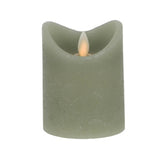 Daily home led kaars 7,5x10 cm groen | 4 stuks